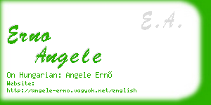 erno angele business card